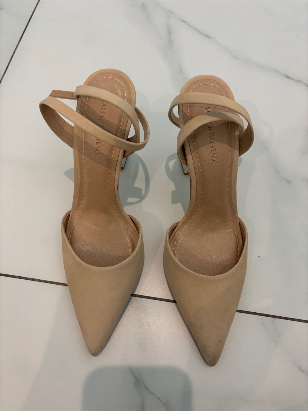 High heels with acrylic heel